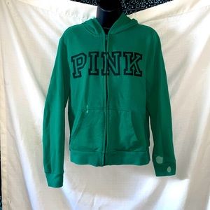 Victoria’s Secret pink green woman’s hoodie size medium